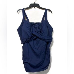 NWT Lands End navy size 22w bathing suit tops